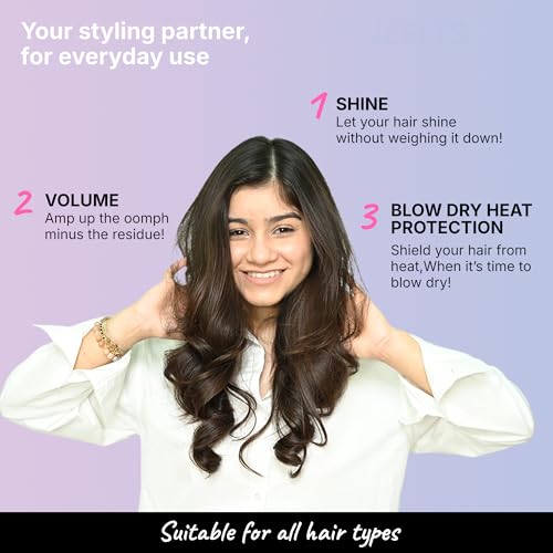 Image of 2.Oh! Italian 3-in-1 Hair Styling Spray | Heat Protectant | Volumizer | With Panthenol and Proteins | No Residue Shine Spray | Natural Hold for Men and Women- 100ml