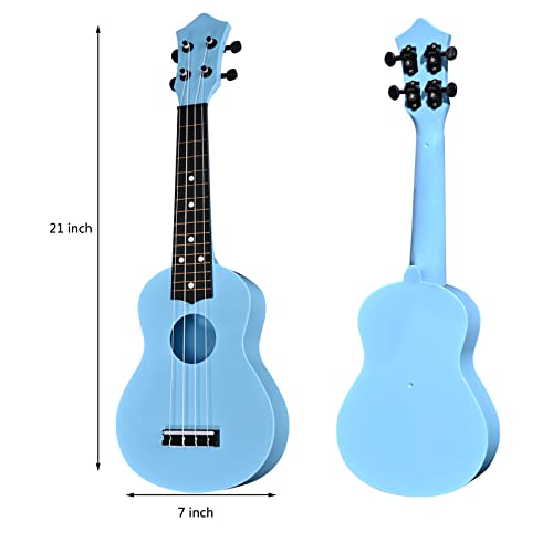 Kids Toy Ukulele 21 inch Plastic Ukelele,Musical Instrument, Ukulele Toy Gift for Children Beginners with Bag Picks Strings (Light blue) - Les Beatles, Paul McCartney, John Lennon, RIngo Starr, George Harrison Kids Toy Ukulele 21 inch Plastic Ukelele,Musical Instrument, Ukulele Toy Gift for Children Beginners with Bag Picks Strings (Light blue) – Image 5