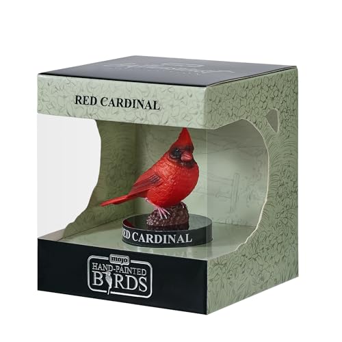 MOJO Collection American Red Cardinal Garden Enthusiast Série 1, figurines peintes à la main, objets de collection, jouets, sculptures détaillées avec code QR pour des faits amusants