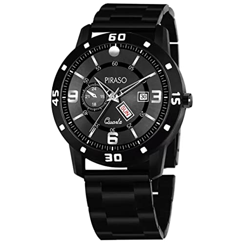 Image of PIRASO Analog Day and Date Working Display MESH Strap Watch for Men & Boys