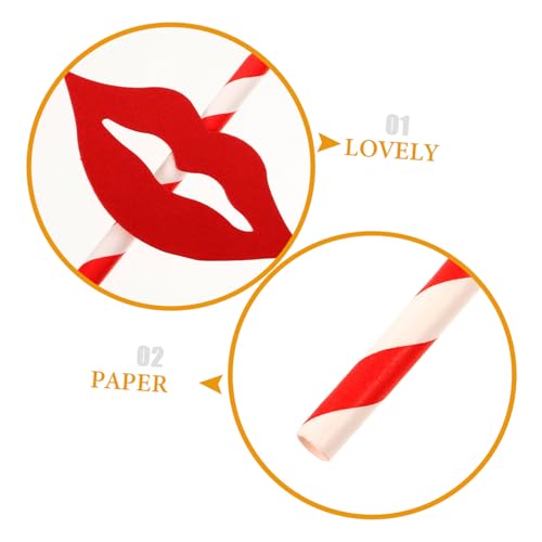 Pitillos de papel rojos decorativos 40 unidades miniatura 7