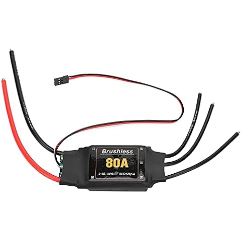 YUNIQUE UK 1 Piece ESC 80A Speed Regulator with ubec 5V/5A 2-6S LIPO for RC Quadcopter Helicopter Cover