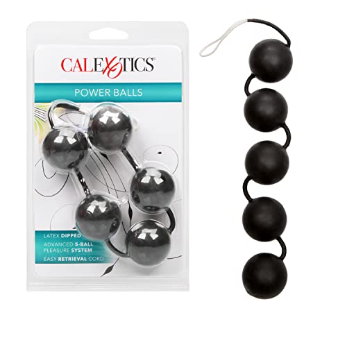 CalExotics Power Balls Kegel Exerciser with Nylon Retrieval Cord – Blac