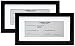 5x10 Black Gallery Business License Frame with 3.5x8 Mat - Two Frames - Wide Molding - Includes Attached Hanging Hardware and Desktop Easel - Display Panoramic Picture or Retail Licenses (2-Pack)