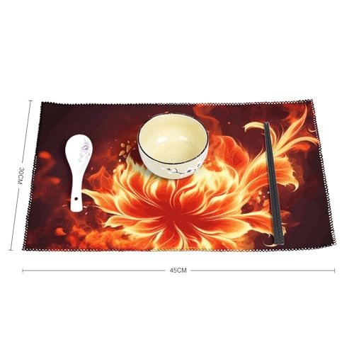 Sets de table infroissables faciles à nettoyer pour repas