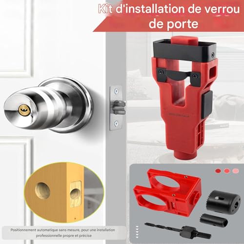 Kit d'installation de serrure premium avec gabarit de gâche de porte précis - 3