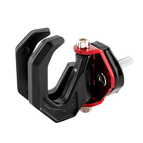 Qiilu Eagle Claw Type Hook, Universal Motorcycle Luggage Bag Modified Aluminum Alloy Hanger Hook Holder(Black+Red)