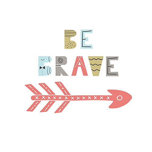 EdC DIY Be Brave Child Decorative Wall Stickers, Removable Wallpaper Lovely Colorful Wall