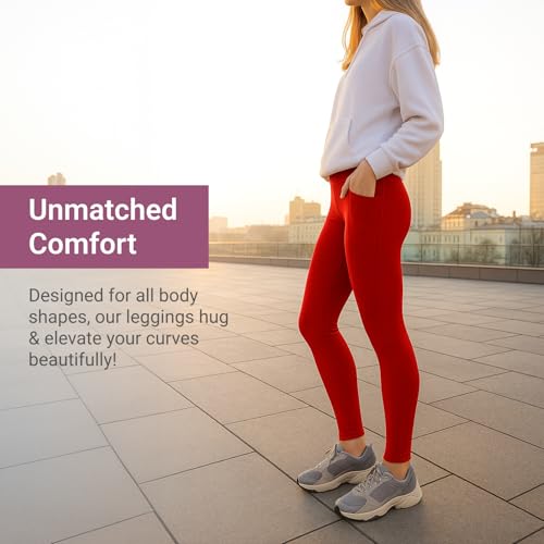 Image of SATINA High Waisted Leggings for Women - Comfortable and Stretchy in Versatile Sizes and Colors