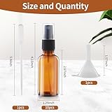 DUBUOZA 10Piezas Bote Spray Pulverizador Cristal Ambar,30 ml...