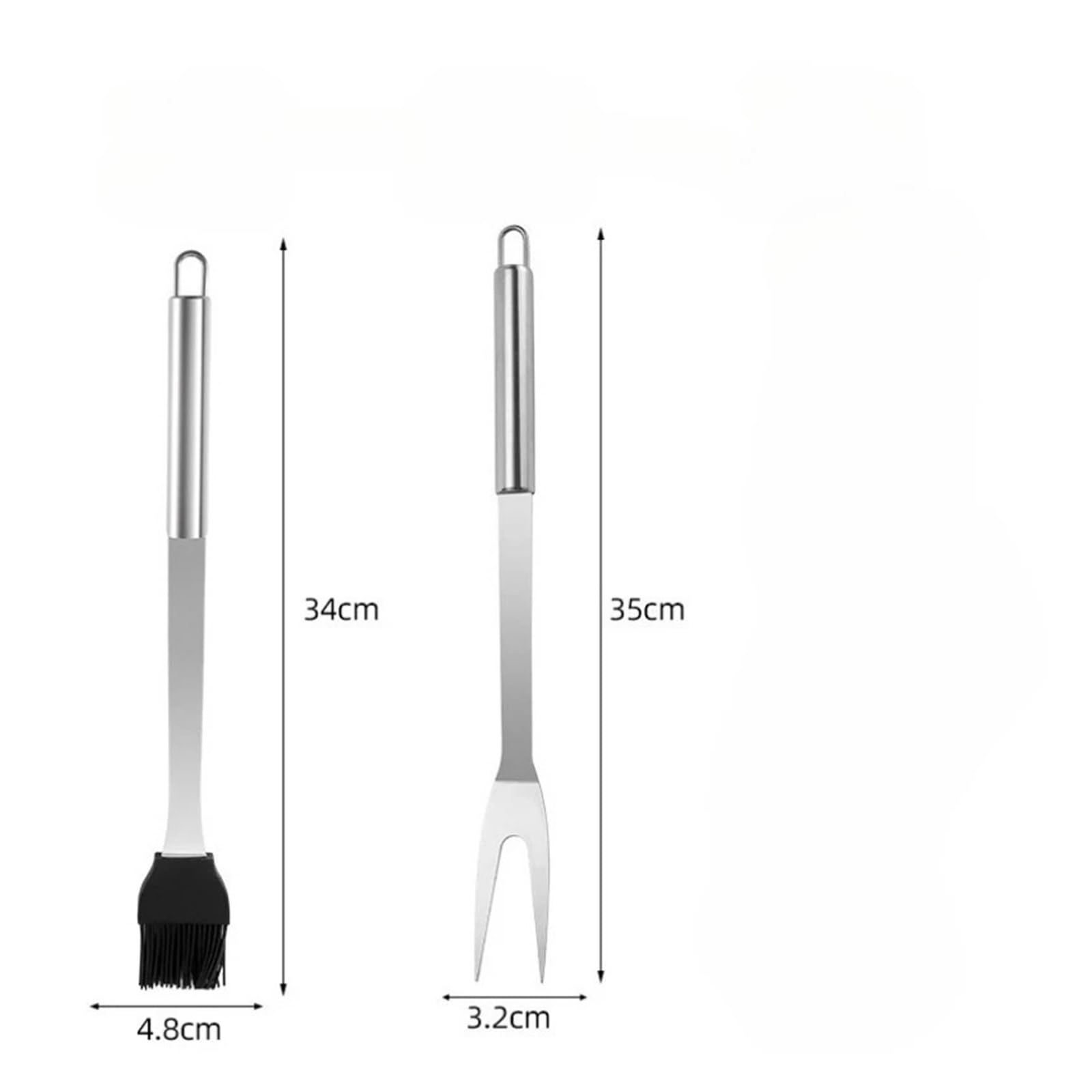 Ensemble combiné d'outils de Barbecue en Acier Inoxydable, for la Maison et l'extérieur, Sac BBQ, Outils d'emballage, Cuisine(3Pcs Set)