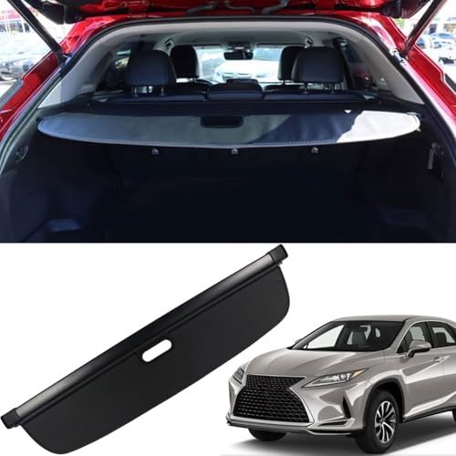 Marretoo Cargo Cover for Lexus RX RX350 RX450h 2016-2022 (Not for RX350 L or RX450h L) for RX RX350 RX450h Accessories Black Factory Style SUV Trunk Cover Cargo Security Shade Trunk Cover