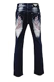 Crazy Age ÜBERGRÖßEN Damen XXL Jeans Hose Stickerei DAMENJEANS Jeanshose 42 44 46 48 50 (48, Rosa)
