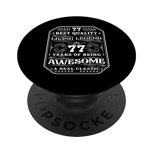 77 años siendo increíble 77 cumpleaños hombre PopSockets PopGrip Intercambiable