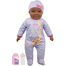 New Adventures- Little Darlings 19 Inch Cuddle Baby Doll with Accessories, Sounds & Outfit, Purple Giraffe, for Ages 2+