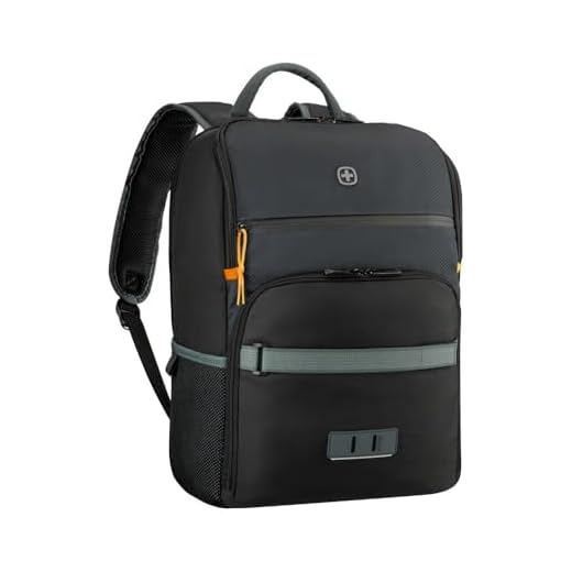 Wenger NEXT 23 Move Laptop Backpack 16-Inch – 22L Eco-Friendly Recycled PET Material, Padded Laptop & Tablet Compartments, Water-Resistant Front Pocket, Ergonomic Design – Gravity Black
