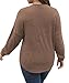 Sweaters for Women Plus Size Early Cozy Fall Fashion Must Haves Tunics Tops V Neck Sweaters Long Sleeve Shirts Tshirts Ladies Tops Blouses Dressy Casual Womens Chocolate Brown Fall Clothes Clothing L