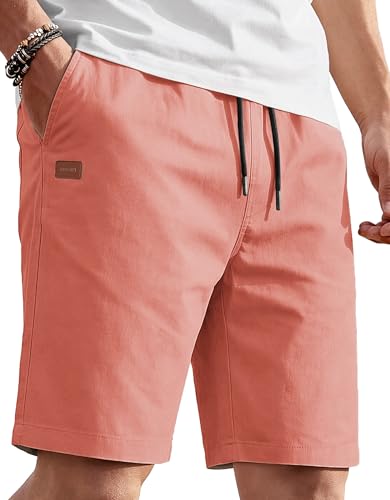 COOFANDY Mens Drawstring Shorts Lightweight Casual Chino Summer Beach Short