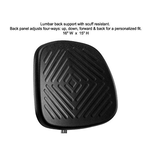 Image of Perch Clean Room Ergonomic Industrial Chair with Large Back and Footring, Counter Height