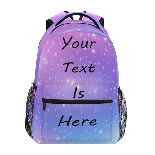 Custom Bookbag Add Your Text Personalized Back Pack Large Capacity Schoolbag Book Bags Back To School Gifts(Text 16 * 11.4 * 5.5 inches)