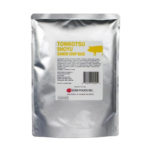 Japanese Tonkotsu Shoyu Ramen Soup Stock Base - 2.2 lbs (1 kg) - for Ramen Broth, Fried Rice, Stir Fry, Professional Grade Umami Stock