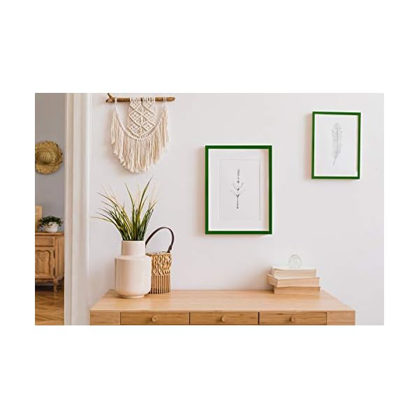Bilderrahmen 50x70 cm – Farbe Grün, aus Holz, mit Acrylglas – zum vertikalen oder horizontalen Aufhängen/Aufstellen, für… – Bild 7