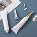 VASANA 6PCS 15ml/0.5oz Empty Eye Cream Squeeze Tubes White Plastic Soft Tubes Cosmetic Tube Bottle with Silver Cap Sample Container Dispenser for Eyecream Lip Balm Gloss DIY Beauty Tool