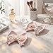 Tondiamo 2 Pcs Coquette Pink Bow Jewelry Dish, Ceramic Trinket Tray for Rings Earrings Necklace Cute Preppy Gifts for Women