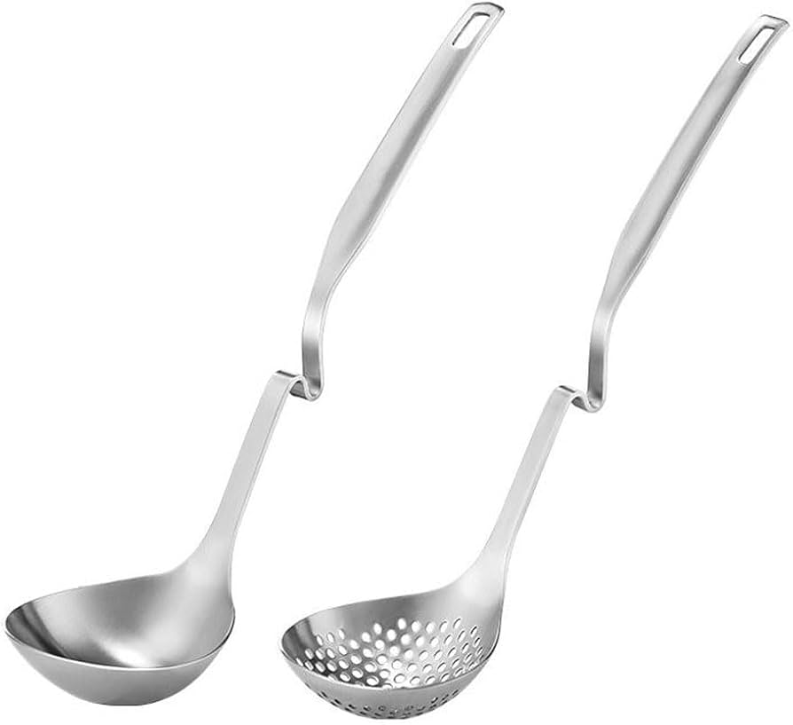 Amazon.co.jp: Doveja お玉セット 2pcs おたま・穴明きお玉レードル