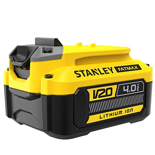 Stanley FATMAX Batterie Lithium Ion 18V 4Ah Compatible avec la Gamme FATMAX V20 Robuste et Ergonomique avec Technologie Améliorée SFMCB204-XJ