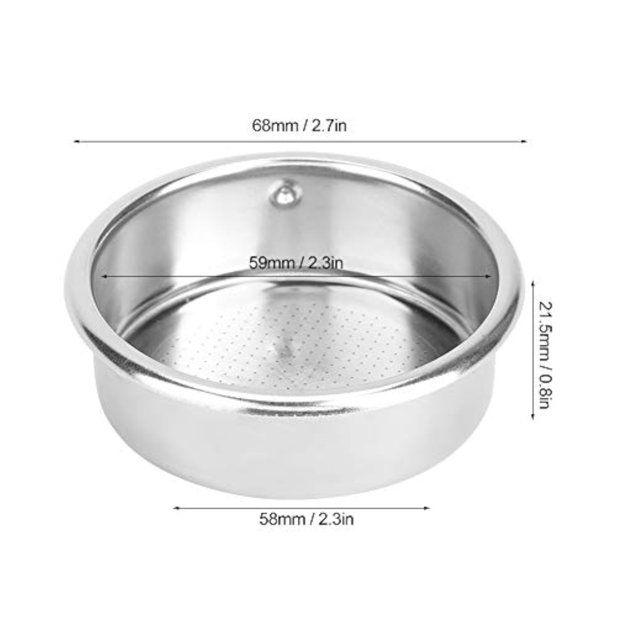 58mm Stainless Steel Filter Bowl for Coffee Machines