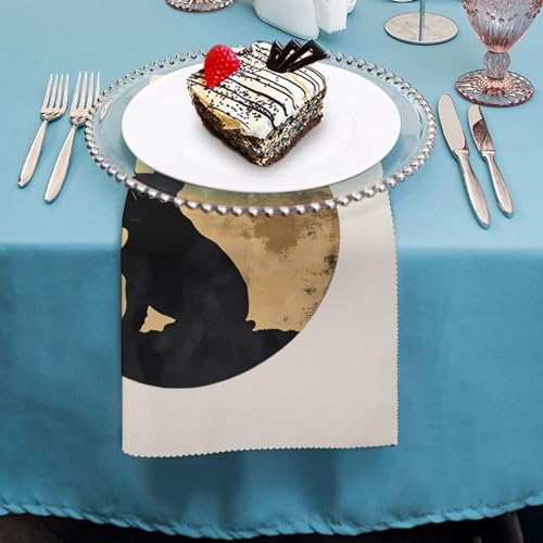 Servilletas de bulldog francés para decorar tus cenas familiares con suavidad y un diseño alegre 5