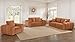 Coaster Home Furnishings - Burnett - Wood - 3-Piece Upholstered Sofa Set with Low Profile, Channel Detailing and Contemporary Style - Living Room - Burnt Orange
