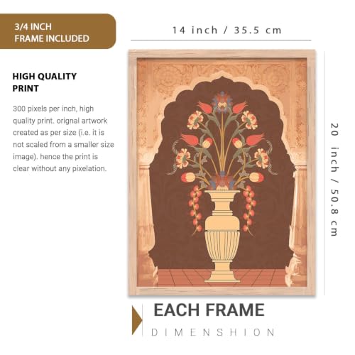Image of kotart - Pichwai Wall Art Home Decor For Living Room Bedroom Office | Poster With Frame (14X20 Inch, B)