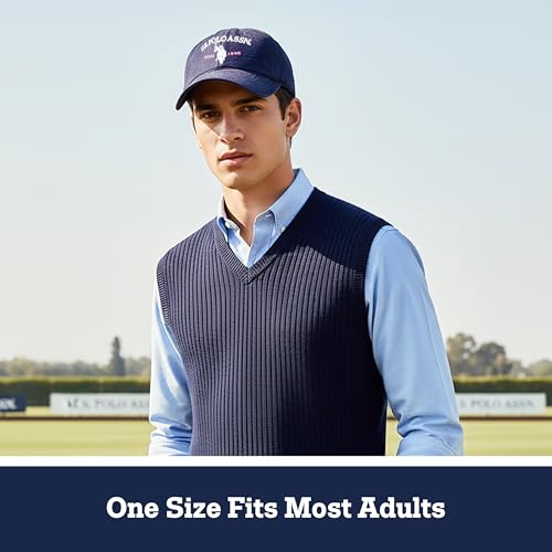 Image of U.S. Polo ASSN. Unisex Adult Baseball Cap, 100% Cotton Adjustable Dad Hat for Men and Women, Since 1890 and Horse Logo