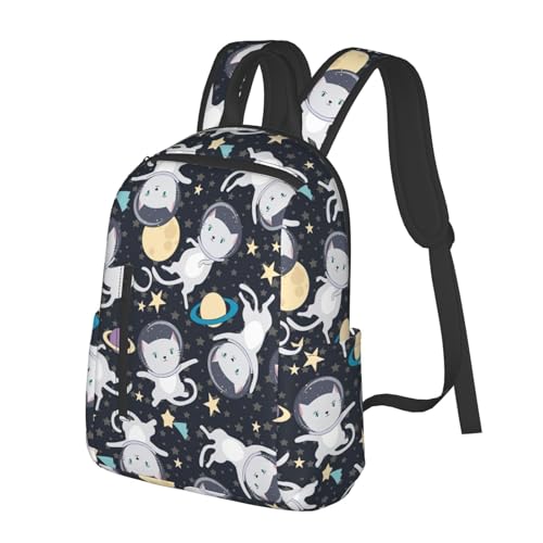 Sac à dos léger chat amusant astronaute pour soulager vos trajets