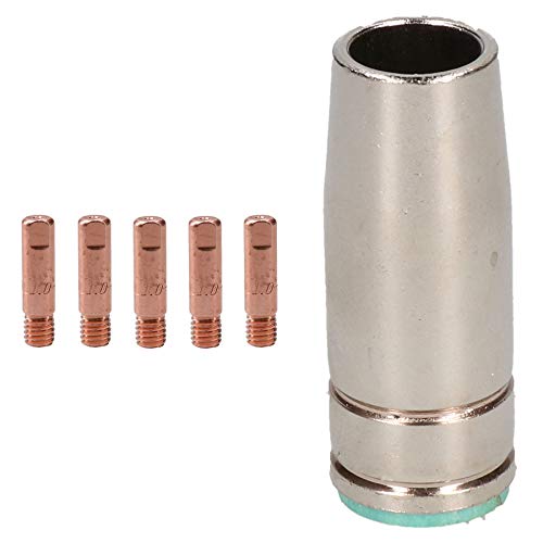 1 shroud & 5 x 1.0mm Contact Tips MIG Welding Binzel Style Euro Torch MB25