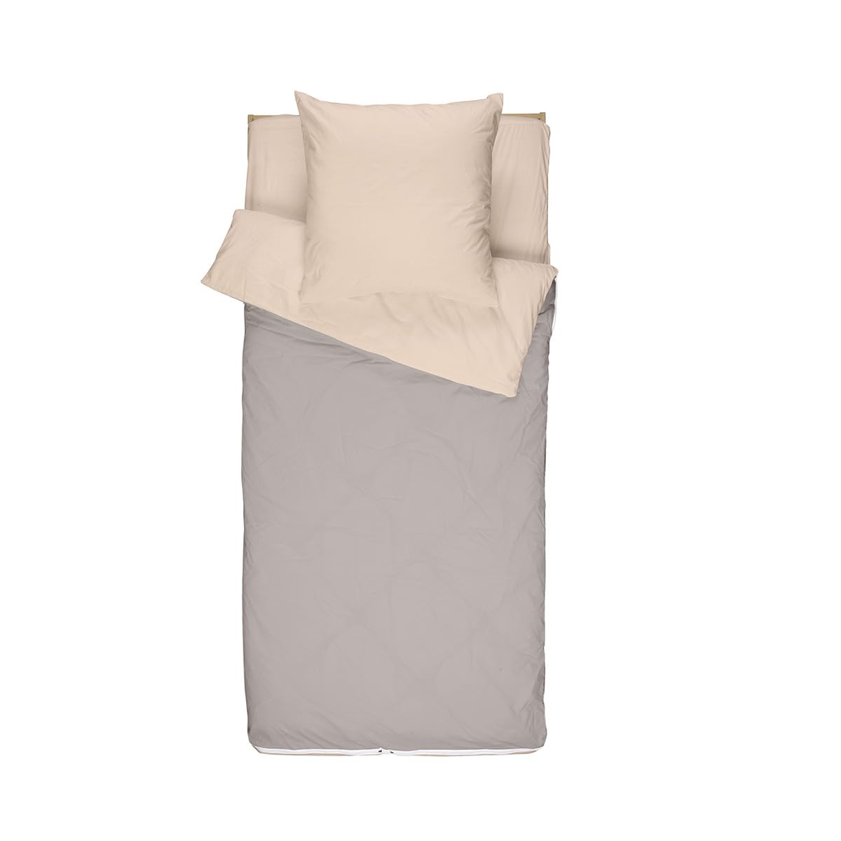 Parure Letto Bambini CARADOU LOULA 4 Pezzi - Copripiumino, Lenzuolo, Federa E Piumino, Misura 90x190 Cm, Cotone, Rosa Pesca