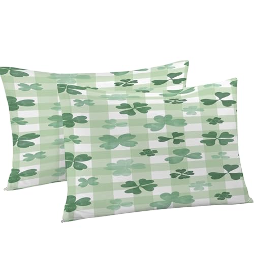 Housse de couette trèfle vert 90x190 parure de lit microfibre douce - 8