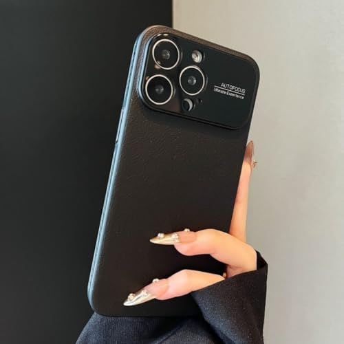 Coque Rigide iPhone 15 Pro Antichoc Étui Magnétique Cuir avec Dissipation Chaleur Noir