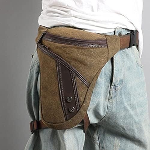 Borsa da gamba per escursionismo, zaino a vita, Uomo Coscia Marsupio Drop Bag Motociclo Equitazione Spalla Multifunzionale Borsa a Tracolla Nylon Maschio Fianchi Cintura Gamba Marsupi Marsupio(Schwarz