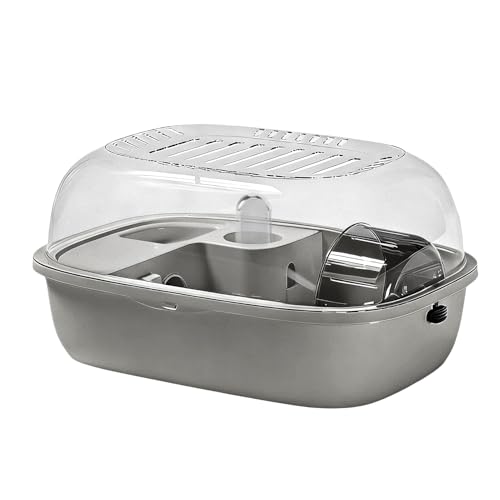 Jaula para hámsteres – Hábitat para hámster de 12.2 pulgadas | Terrario ventilado – Jaula de ratón acrílica ABS para hámsters enanos, fácil observación y vida cómoda en casa u oficina