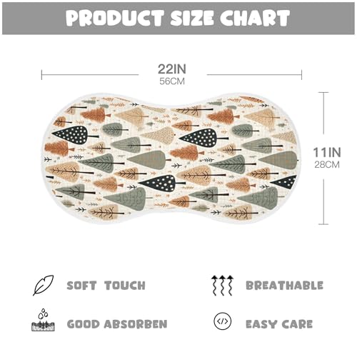 xigua Christmas Tree Pattern Baby Burp Cloths for Newborn Boys and Girls 1 Pack, Soft & Absorbent Cotton Baby Burp Cloth, Baby Washcloths, Newborn Towel, Burp Rags4