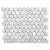 Diflart Carrara White Marble Mosaic Tile, 1 Inch Hexagon, Polished, Italian Bianco Carrera Marble Backsplash Tiles for Kitchen Bathroom Wall Floor, Pack of 5 Sheets