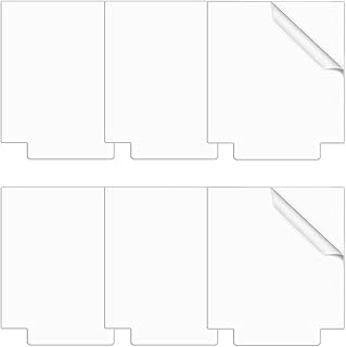 6 Pcs Acrylic Sheet Clear Cast Plexiglass, 5.9" x 5.1" Square Panel Thick (4mm) Plastic Plexi Glass Board w/Protective Paper for LED Light Base, Signs, DIY Display Projects, Craft