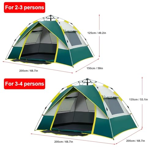 Carpa instantánea resistente al agua para 3-4 personas miniatura 4