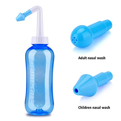 Sinus Rinse 500ml Nasal Irrigation - HailiCare Nose Cleaner for Nose Wash, Nose