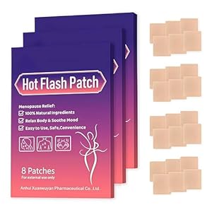 Menopause Relief Patches Therapy Patches Natural Hot Flash Patch for Sleeping Aid & Restful Nights-Relieves Hot Flashes, Dryness, Excessive Sweating-Menopause Support-Estrogen Free(24 Count)