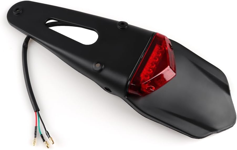 Rear Mudguard LED Brake Tail Light Turn Signals Running Lamps License Plate Light With 3 Wires for Custom Off-road Cross Dirt Bike Enduro Yamaha Suzuki Kawasaki Honda CRF