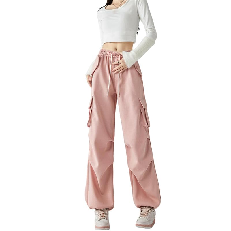 Pantalon cargo de sport américain rétro d'automne à cordon